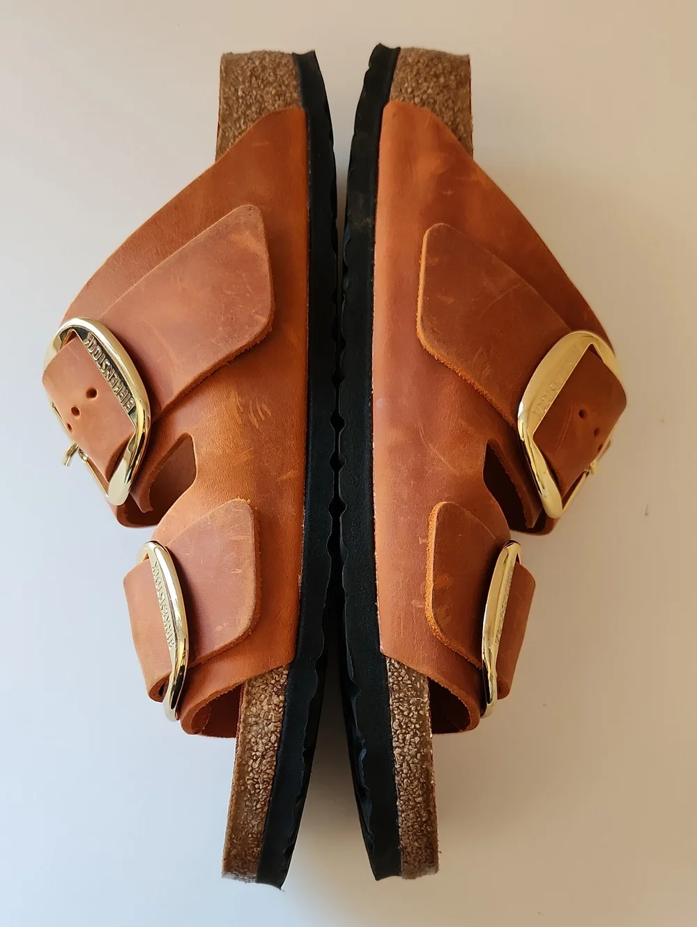Birkenstock Arizona Big BuckleNatural Leather Oiled Burnt Orange Size 41
